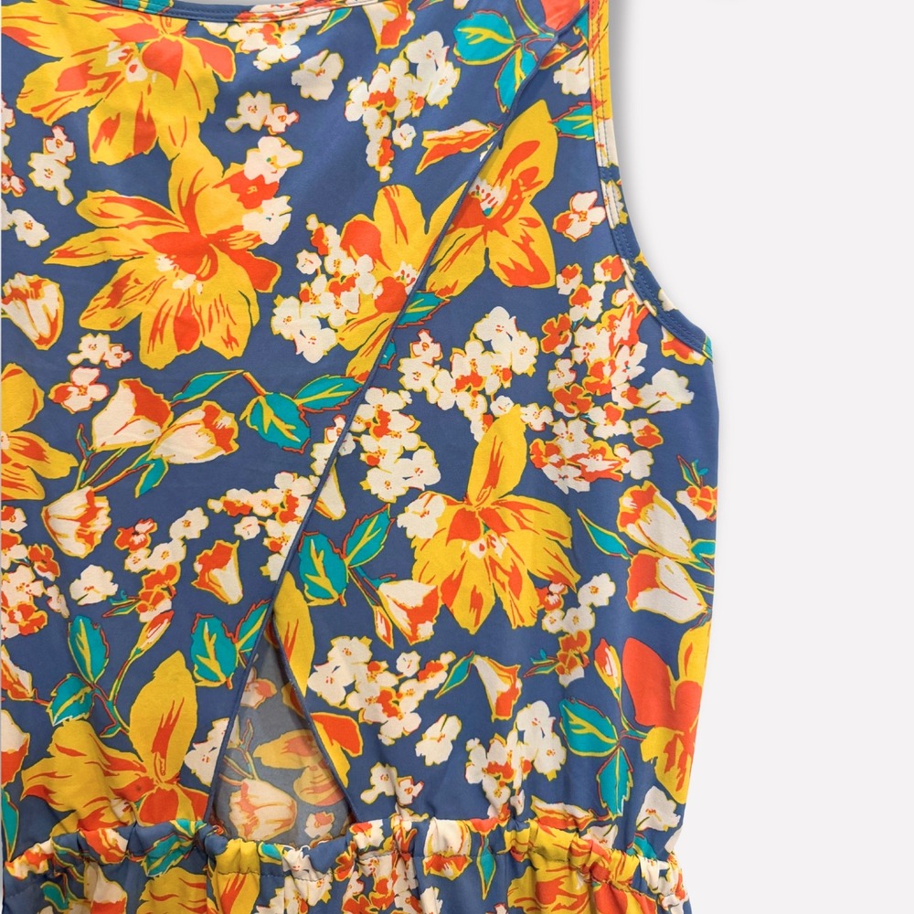 Toad&Co Sunkissed Livvy Romper Pacific Blue Tulip Print Size S UPF50 Gorpcore - Picture 3 of 9